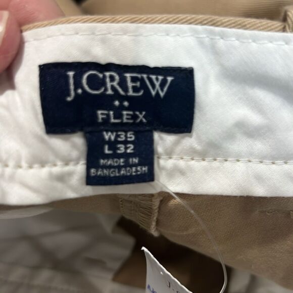 J. Crew Factory H3186 Straight-fit flex chino pant size 35/32 in Khaki NWT - Picture 6 of 10
